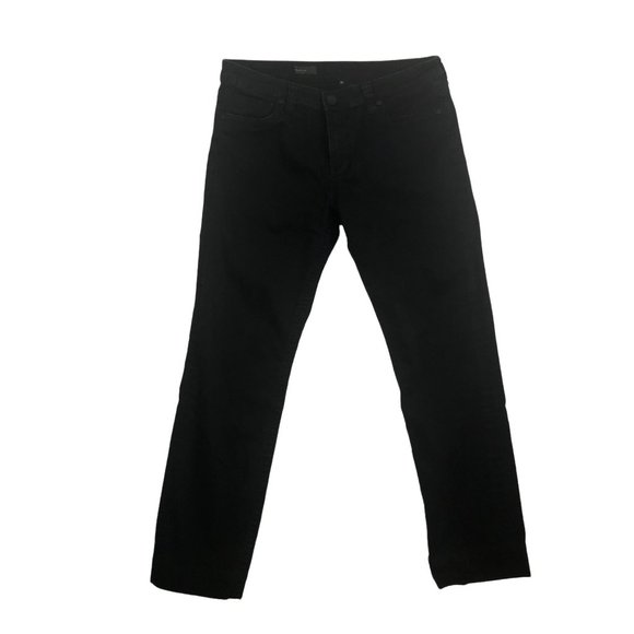 Kut from the Kloth Black Stevie Straight Leg Jeans Size 12 Large Mid Rise Regula - Picture 1 of 5